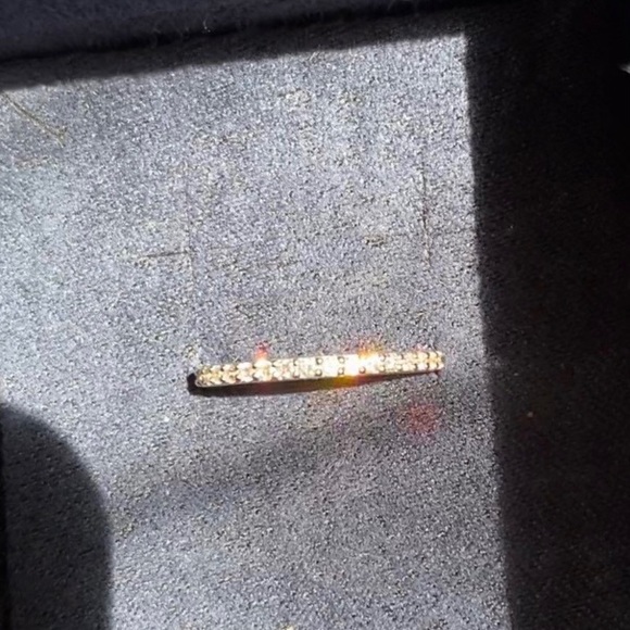 Noemie 18k white gold half eternity band. Sz 5.75. - Picture 3 of 8